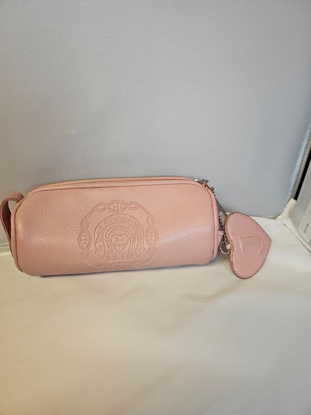 Vintage 2005 Juicy Couture Y2K Sidekick Mini Pink Leather Barrel Bag